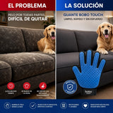 Guante de cinco dedos para quitar pelos de mascotas